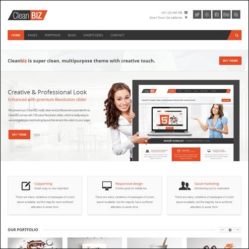 CleanBIZ - Multipurpose WordPress Theme