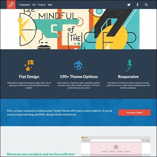Flat-responsive-tumblr-theme