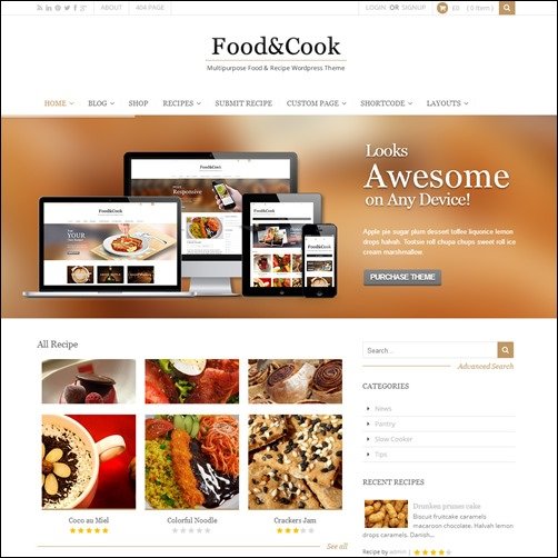Food & Cook - Multipurpose Food Recipe WP Theme