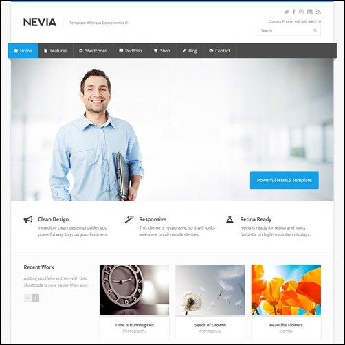 Nevia business website template