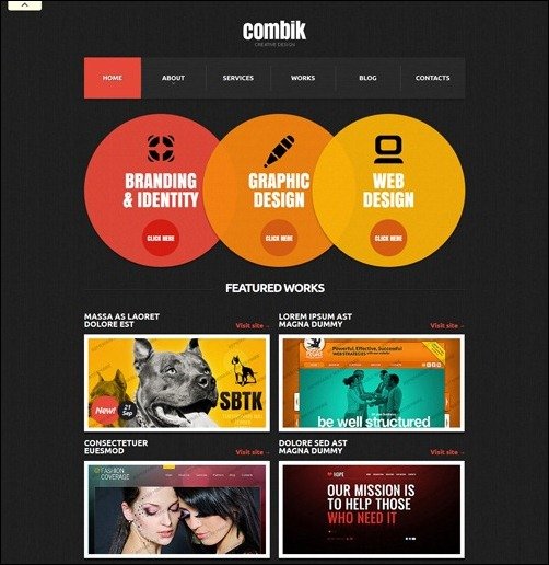 Black Design Studio HTML website template