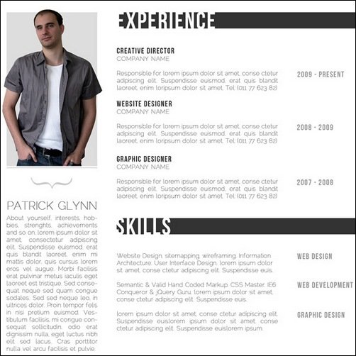 Free Creative & Professional Photoshop CV Template