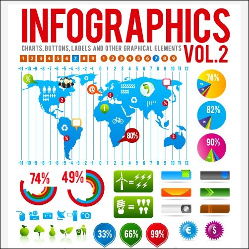 Infographics with Economy Elements Vector Graphics