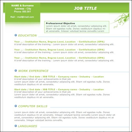 Original Resume 9