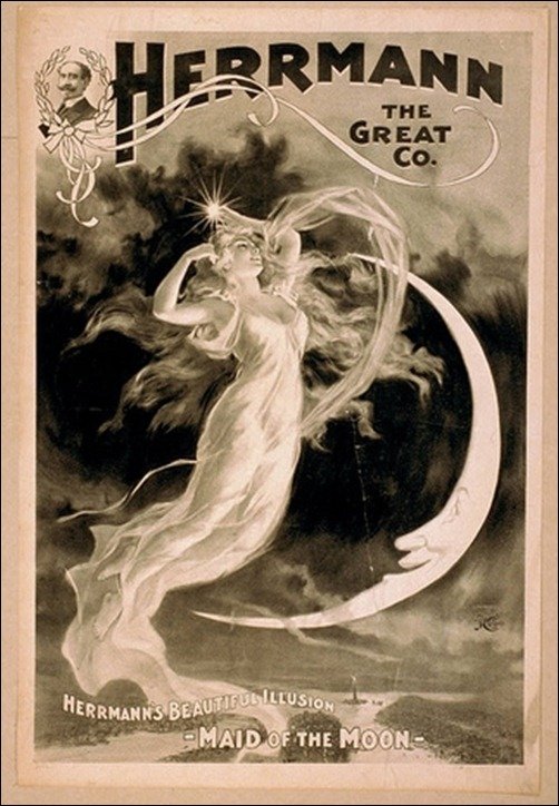 Antique Poster Maid of the Moon vintage poster
