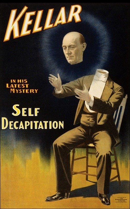 Kellar Self Decapitation vintage poster