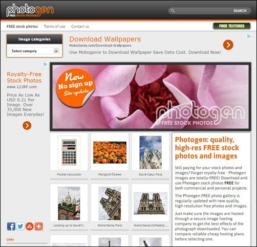 PhotoGen stock photos