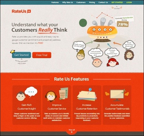 Rate Us landing page designs[7]