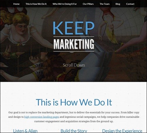The Brendans landing page[17]