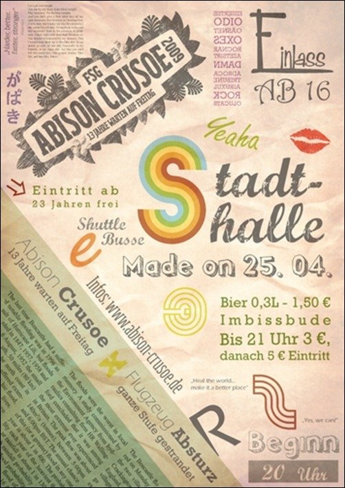 Typography Work Response vintage poster